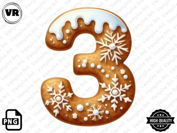 Download Christmas Gingerbread Number Clipart PNG - Premium Resources