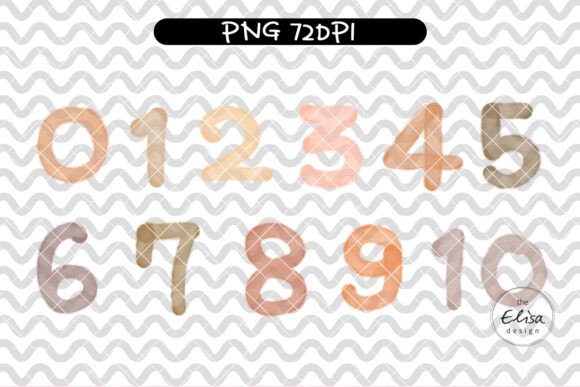 Download Watercolor Number Clipart - Premium Bundle