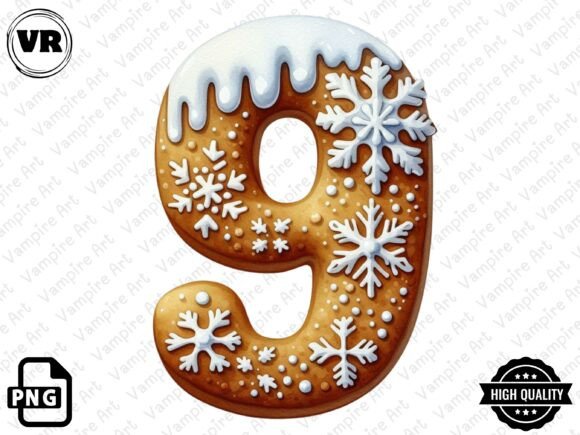 Download Christmas Gingerbread Number Clipart PNG - Premium Resources