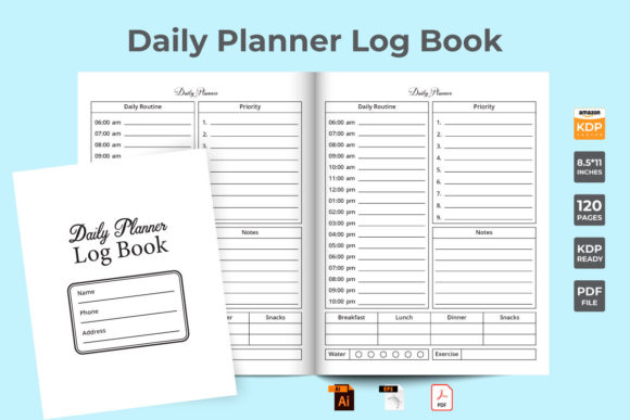 Download Daily Planner Log Book KDP Interior - Premium Resources